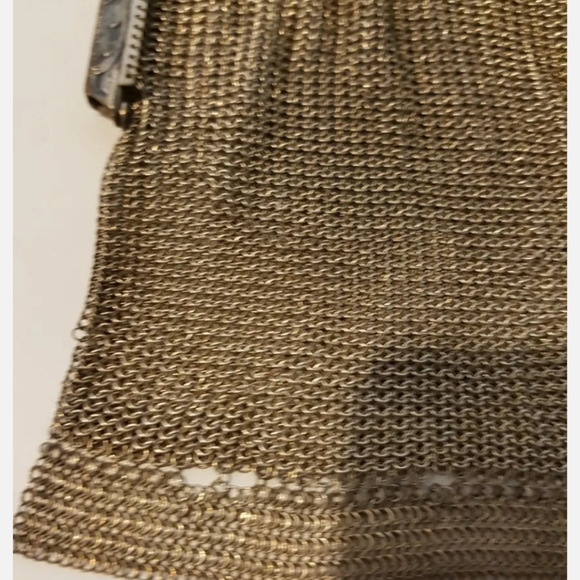 Vintage Antique Whiting & Davis Flapper Purse Link Bag With Clasp - Picture 3 of 8